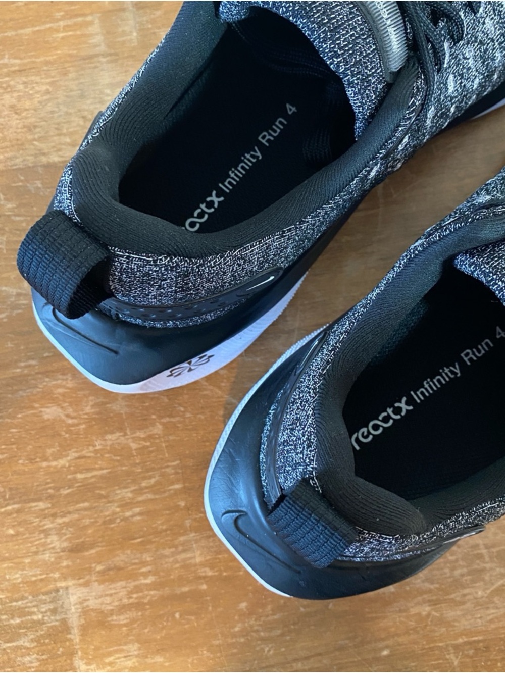 Nike ReactX Infinity Run 4 Running Shoes Black White Oreo - Women’s Size 10 - Picture 7 of 13